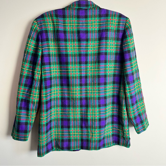 Pendleton Y2K Multicolor Plaid Blazer - Picture 5 of 9